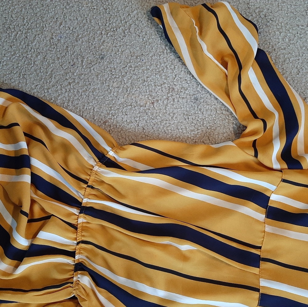 yellow striped blouse - Picture 8 of 10